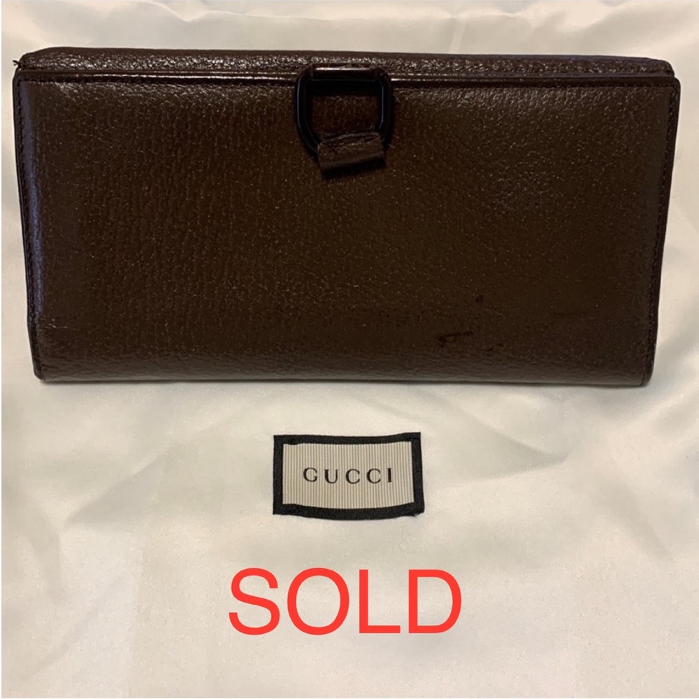 Gucci Horsebit Clasp Leather Wallet
